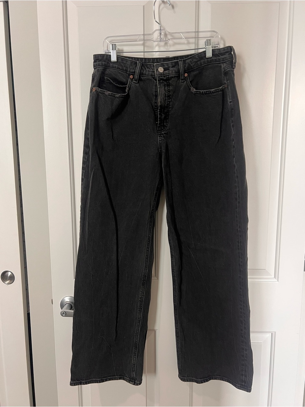 Old Navy Black High-Rise Wide Leg Jeans